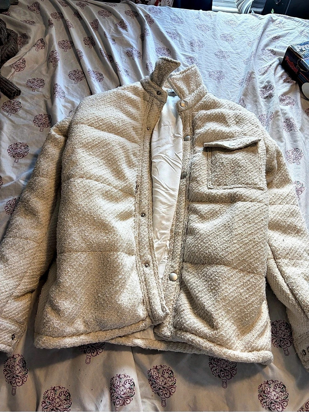 PRIV Sherpa Jacket in Cream Size XS Like New